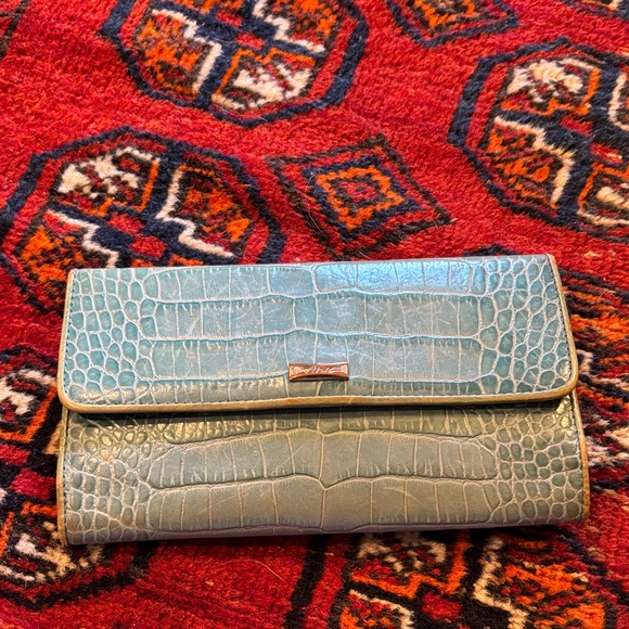 Abas Textured Leather Wallet with Checkbook Cover - Picture 1 of 16